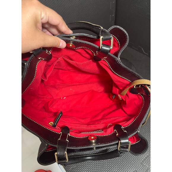 Dooney & Bourke Handbag Large Pebbled BARLOW Black Leather Purse Travel - Picture 8 of 15